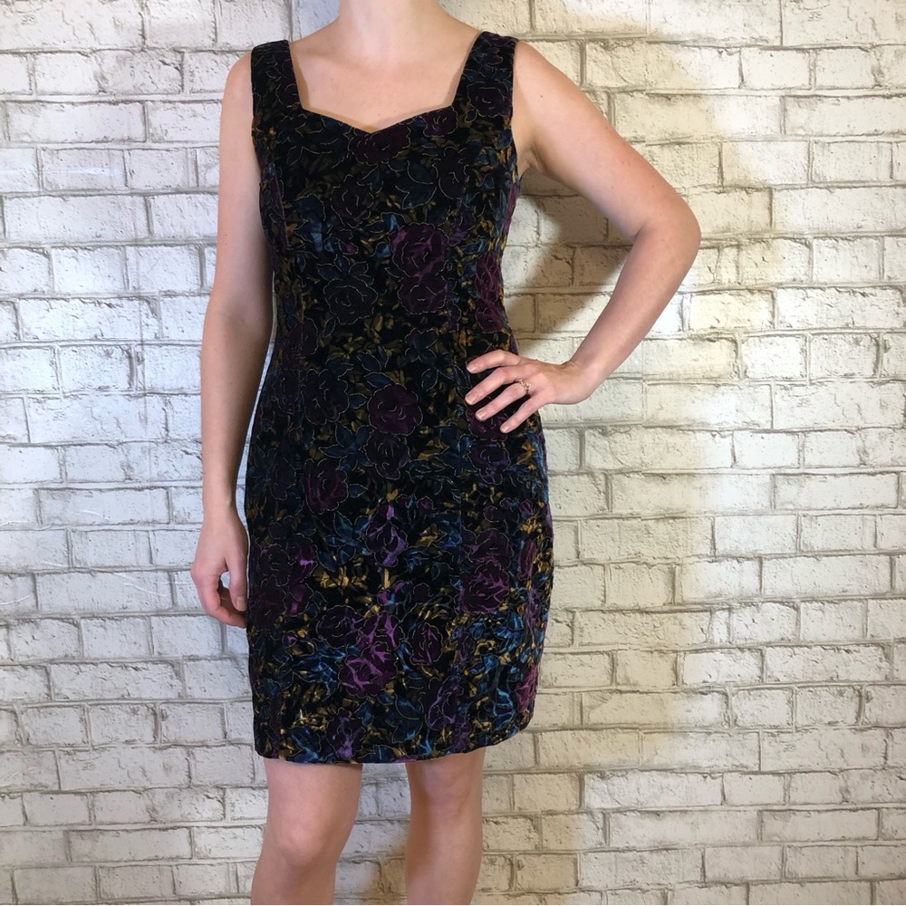 Vintage velvet dress made in Canada